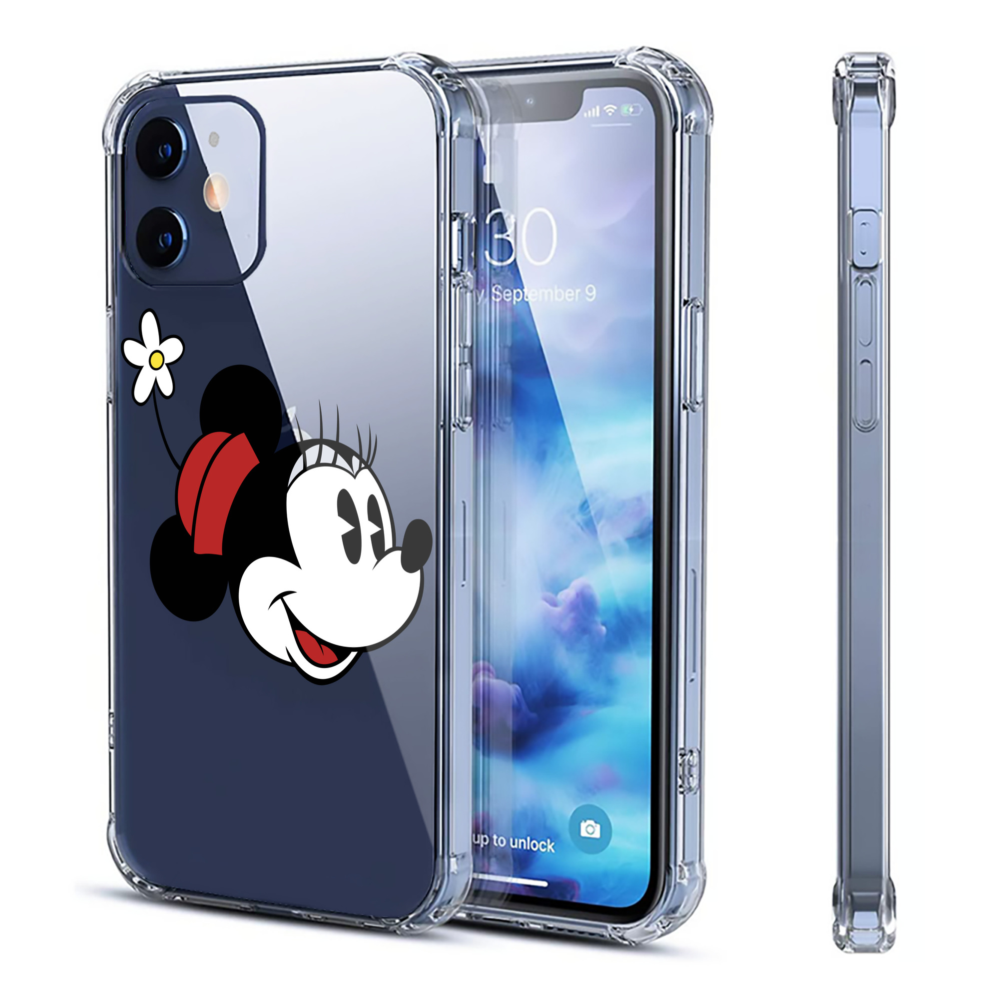 （画像用） ミッキーマウス Mickey Mouse 【iPhone 12シリーズ対応】透明スマホケース（クリアソフトケース）